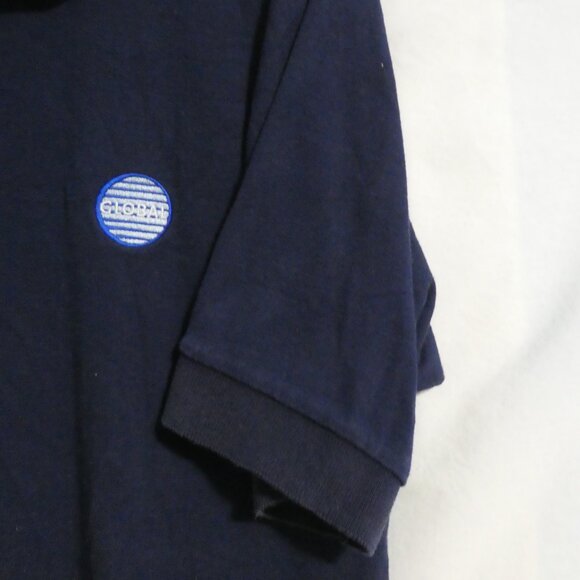 GLOBAL | large | Men's Navy Polo Short Sleeve Vintage Shirt | Made In Canada - Picture 5 of 13